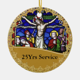 Priest Ordination 25th Anniversary Commemorative Ceramic Tree Decoration
