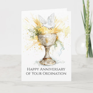 Priest Ordination Anniversary Blessings Chalice Card
