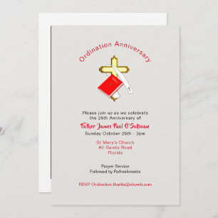 Priest Ordination Anniversary Celebrations Invitation