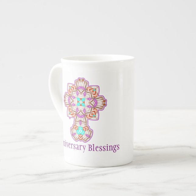 Priest Ordination Anniversary Gift Bone China Mug (Front Left)