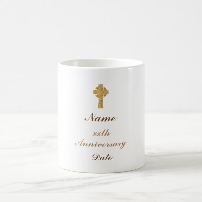 Priest Ordination Anniversary Personalised Gifts Coffee Mug (Center)