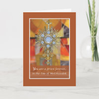 Priest Ordination Congratulations Monstrance Host