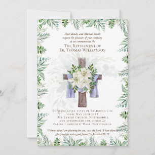 Priest Pastor Deacon Minister Retirement Invites