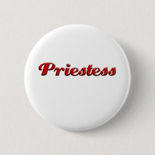 priestess 6 cm round badge
