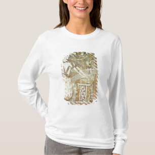 Priestess at an altar, detail from a T-Shirt