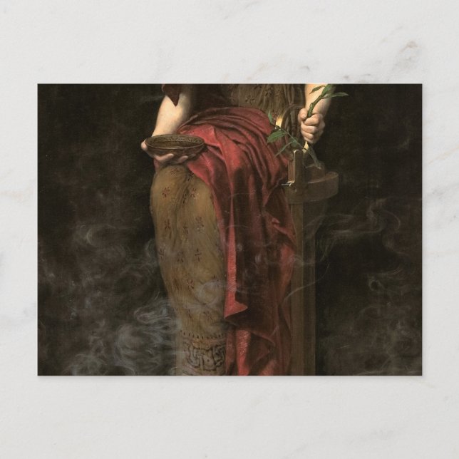 Priestess of Delphi, 1891 by John Collier Postcard (Front)