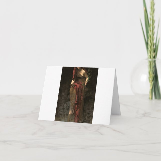 Priestess of Delphi, 1891 by John Collier Thank You Card (Front)
