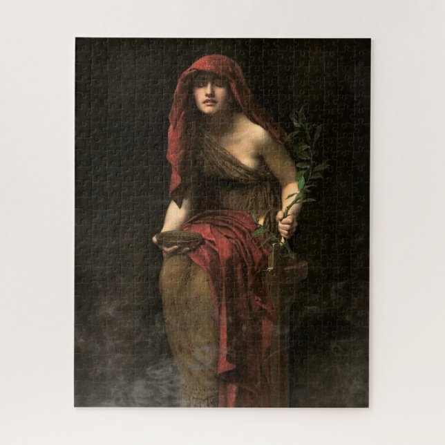 Priestess of Delphi by John Collier Jigsaw Puzzle (Vertical)