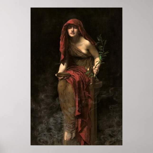 Priestess of Delphi by John Collier Poster (Front)