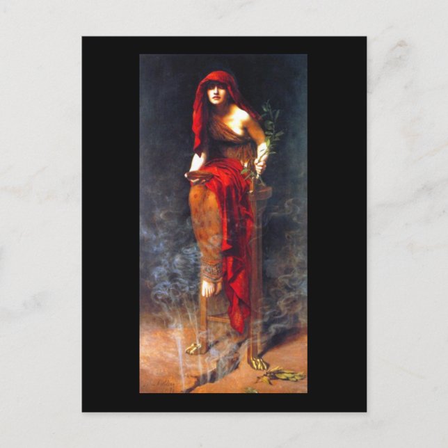Priestess of Delphi ~ Collier Fine Art Painting Postcard (Front)