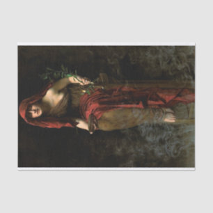 Priestess of Delphi John Collier Painting Tissue Paper