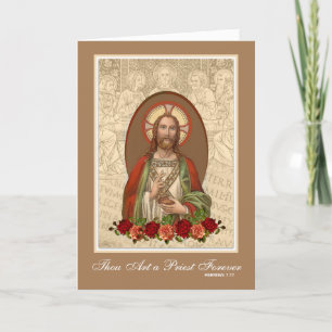 Priesthood Anniversary Priest Ordination Jesus Card