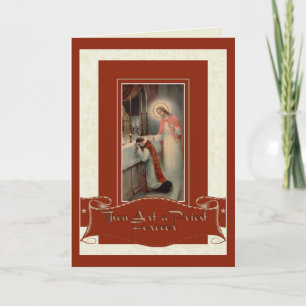 Priesthood Anniversary Priest Ordination Jesus Card