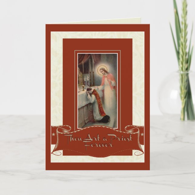 Priesthood Anniversary Priest Ordination Jesus Card (Front)