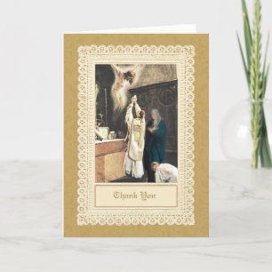 Priesthood Anniversary Priest Ordination Thank You Card