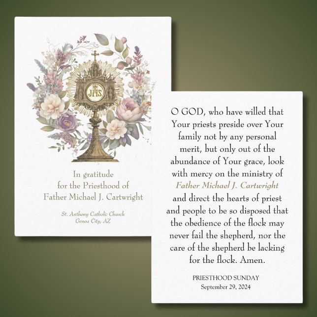 PRIESTHOOD SUNDAY PERSONALIZED PRAYER CARDS (Creator Uploaded)