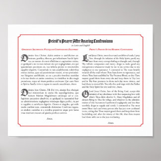 Priest's Prayers After Confession Poster