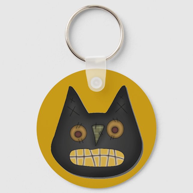 Prim Black Cat Tshirts and Gifts Key Ring (Front)