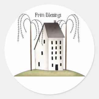 Prim Blessings-Stickers Classic Round Sticker