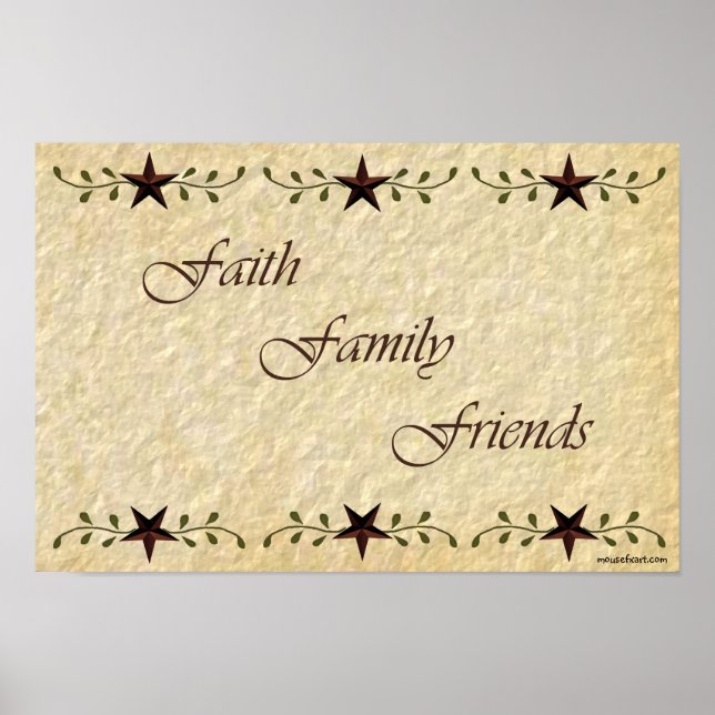 Prim Faith Family Friends Print (Front)