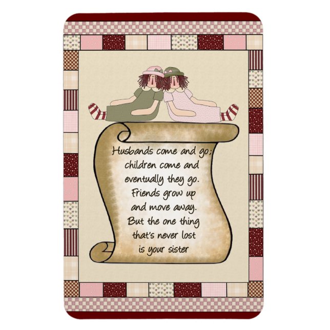 Prim Sisters magnetic magnet (Vertical)