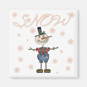 Prim Snowman Tshirts and Gifts Magnet