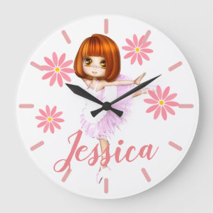 Prima Ballerina all in Pink ! Custom Large Clock