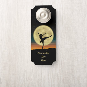 Prima Ballerina Dancer Ballet Full Moon Door Hanger