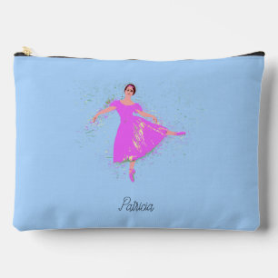 Prima Ballerina Dancer Pink Dress Personalised Accessory Pouch