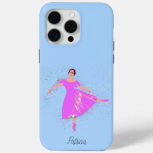 Prima Ballerina Dancer Pink Dress Personalised iPhone 15 Pro Max Case