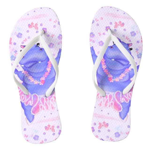 Prima Ballerina Hippo - Happy Dancer - Thongs (Footbed)