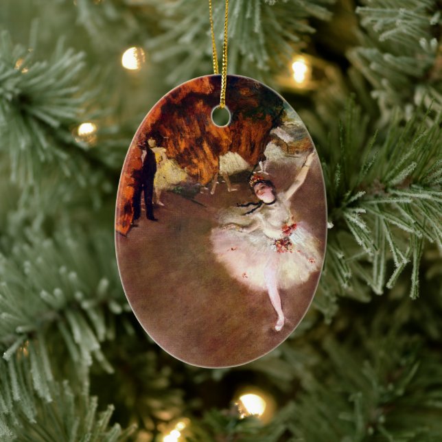 Prima Ballerina, Rosita Mauri by Edgar Degas Ceramic Ornament (Tree)