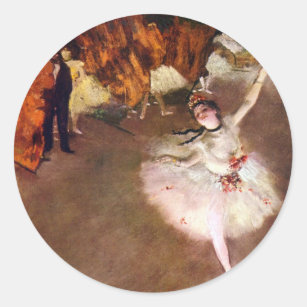 Prima Ballerina, Rosita Mauri by Edgar Degas Classic Round Sticker