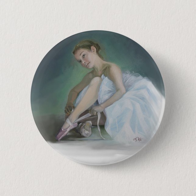 Prima Ballerina Round Button (Front)