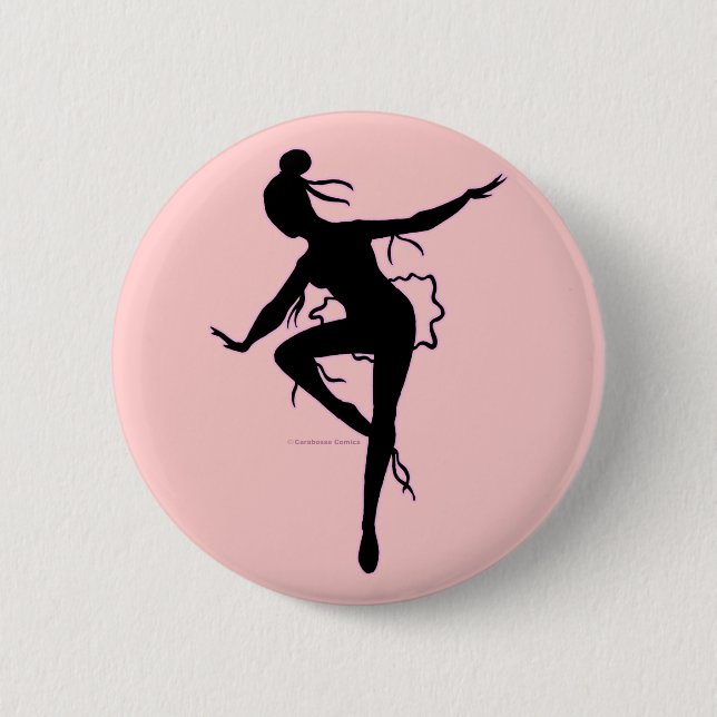 Prima Ballerina Silhouette Button (Front)