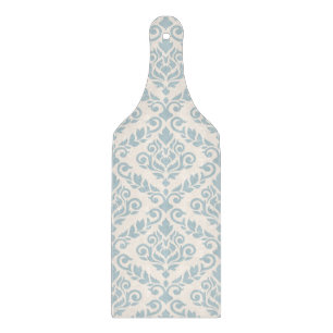 Prima Damask Pattern Blue on Cream Cutting Board
