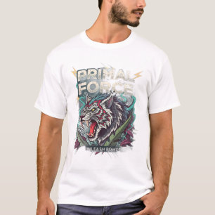 Primal Force Tiger Streetwear Design – Unleash Pow T-Shirt