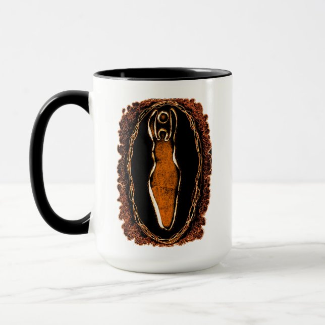 Primal Love Goddess Yoni Art Mug (Left)