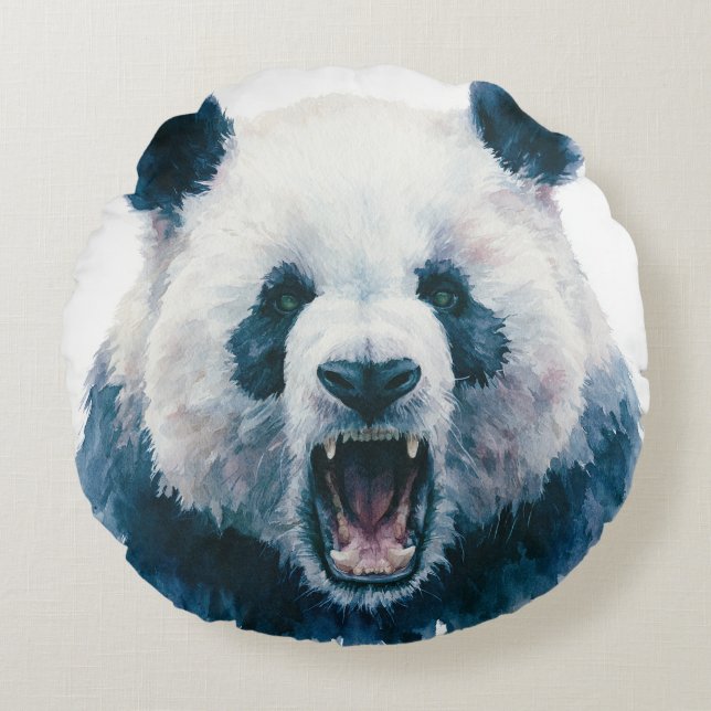 Primal Power 005 – Panda Round Cushion (Front)