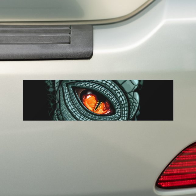 Primal Reptile Predator Eye Bumper Sticker (On Car)