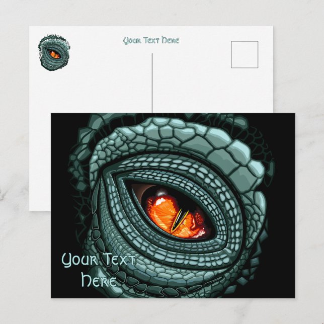 Primal Reptile Predator Eye Postcard (Front/Back)
