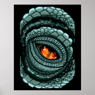 Primal Reptile Predator Eye Poster