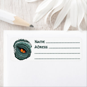 Primal Reptile Predator Eye Return Address Label