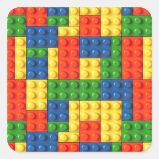 Primary Blocks Square Sticker