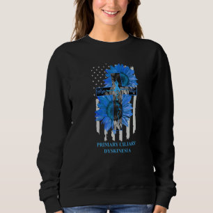 Primary Ciliary Dyskinesia Faith Hope Love US Flag Sweatshirt