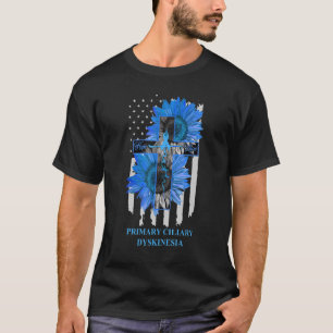 Primary Ciliary Dyskinesia Faith Hope Love US Flag T-Shirt