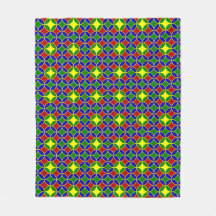 Primary Circles-05-FLEECE BLANKET M