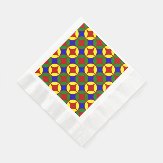 Primary Circles-4-PAPER NAPKINS (Corner)