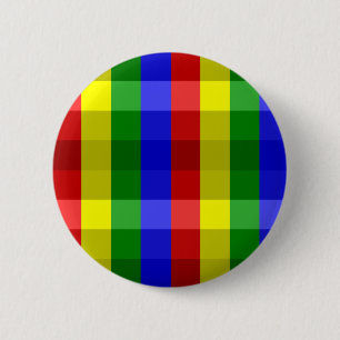 Primary Colors Checks 6 Cm Round Badge