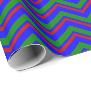 Primary Colors-CHEVRON 19-Gift Wrapping Paper
